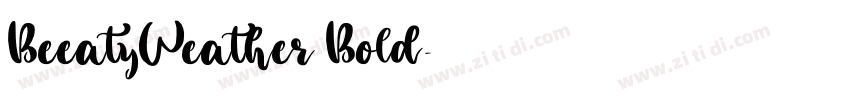 BeeatyWeather Bold字体转换